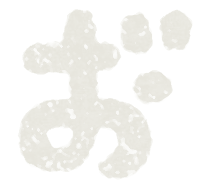 Hiragana Japanese syllabary paint characters