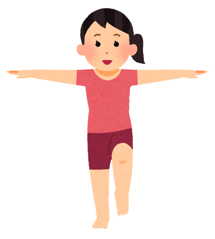 Standing on one leg (female)