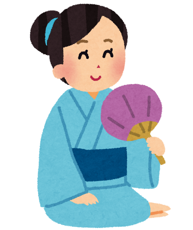 A cool woman wearing a yukata