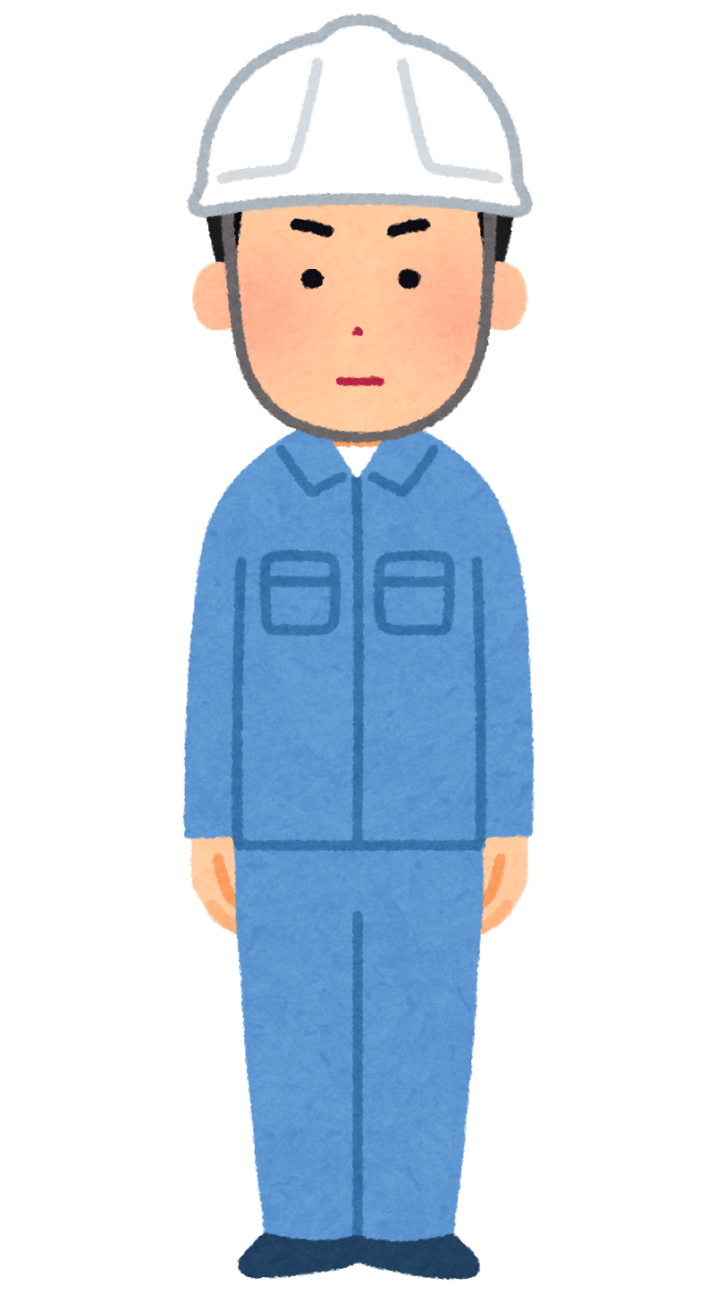 Worker with a serious expression (male)