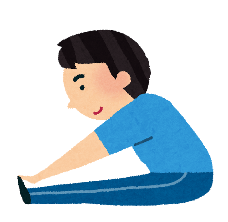 Men doing flexible exercises