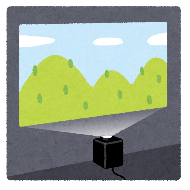 Projector projection (ultra-short focus)
