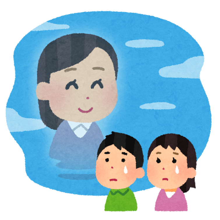 Illustration reminiscent of the deceased (female)