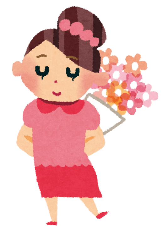 Birthday (woman and bouquet)