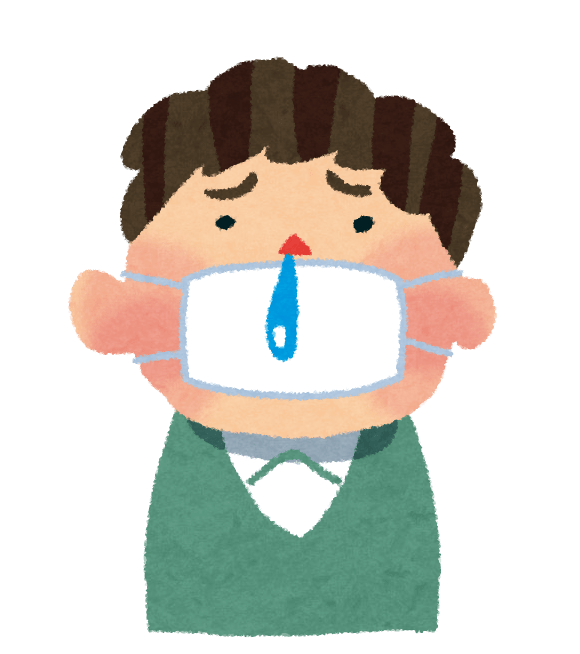 Cold-Influenza (male with mask and runny nose)