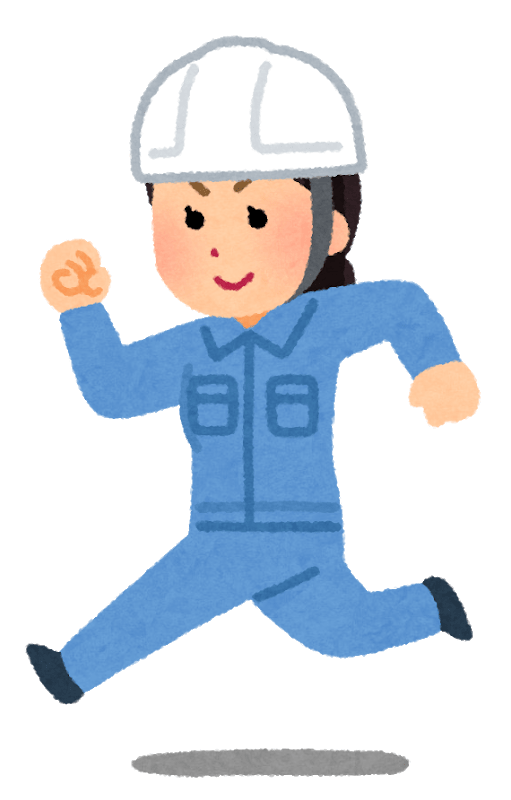 Running worker (female)