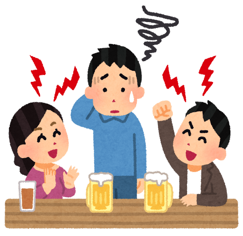 A person (male) who is at a drinking party