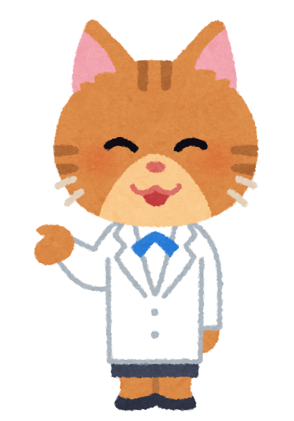 Animal character in a white coat