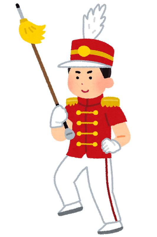 Marching band drum major (male)