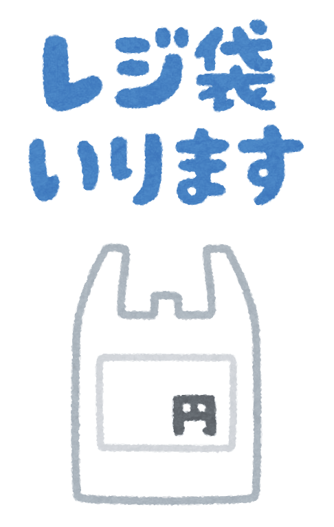 (I don't need a shopping bag) (I need a shopping bag)