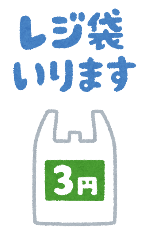 (I don't need a shopping bag) (I need a shopping bag)