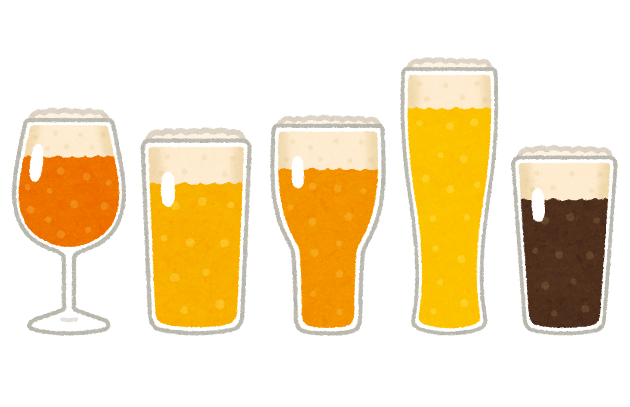 Beer in various glasses