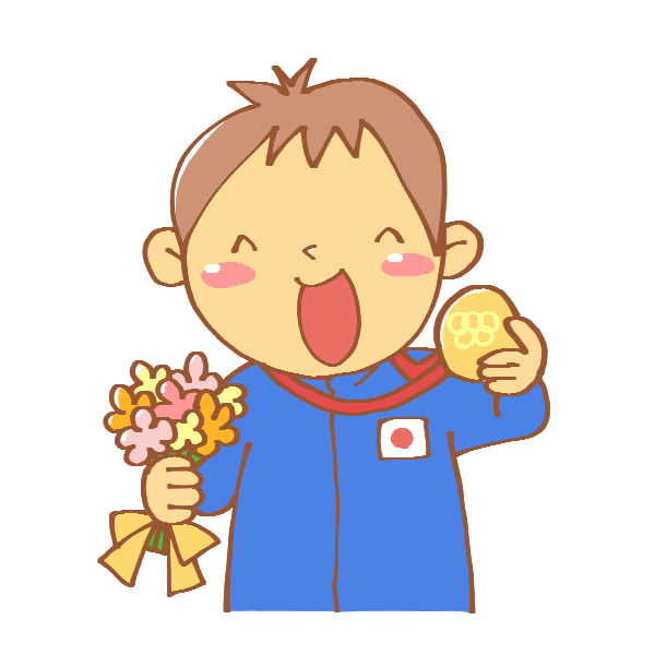 Man with a gold medal