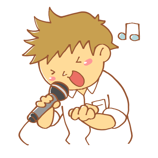 Singing high school boy