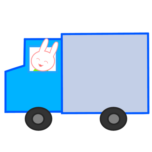 Rabbit on a truck
