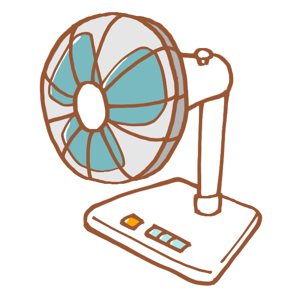 Old-fashioned white fan