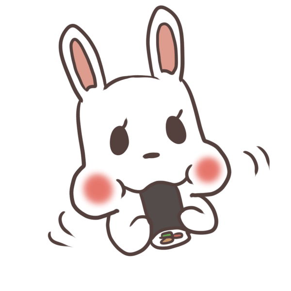 Rabbit eating Ehomaki