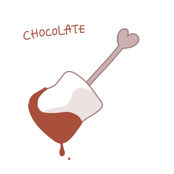 Marshmallow with chocolate