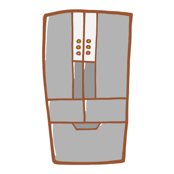 Gray refrigerator