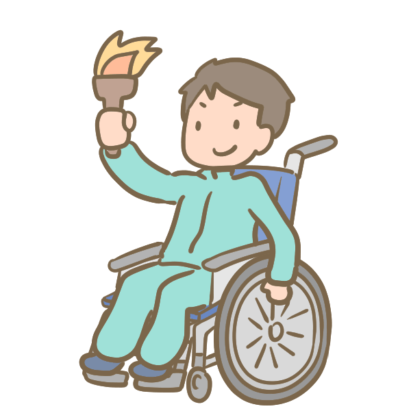 Wheelchair torchbearer (male)