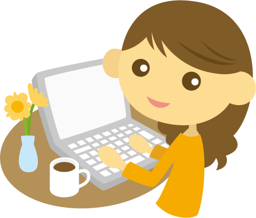 Female material using a personal computer