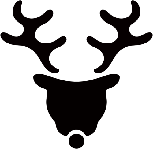 Reindeer face icon set