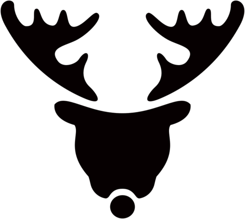 Reindeer face icon set