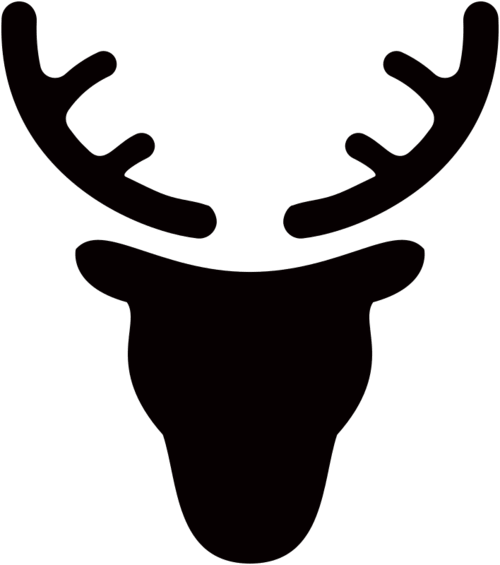 Reindeer face icon set