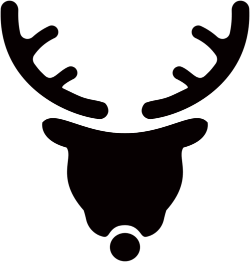 Reindeer face icon set