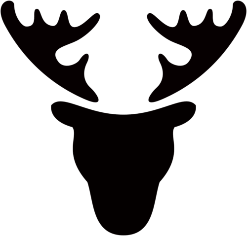 Reindeer face icon set