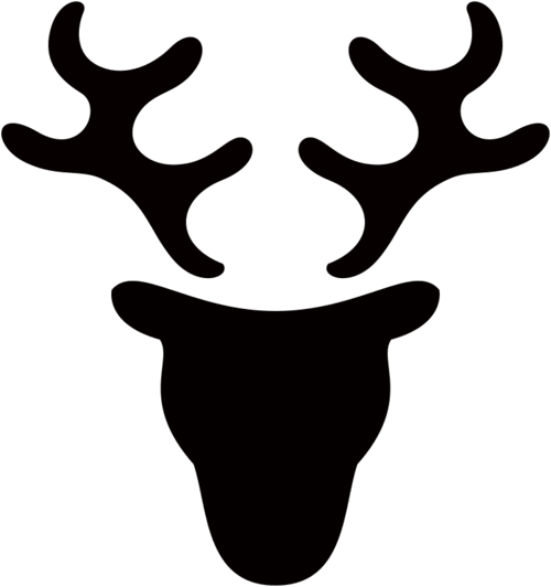 Reindeer face icon set