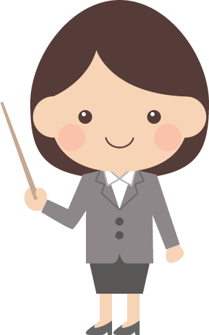 OL (female employee) explained with a pointer (pointer)