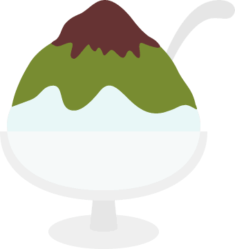 Shaved ice in a glass plate