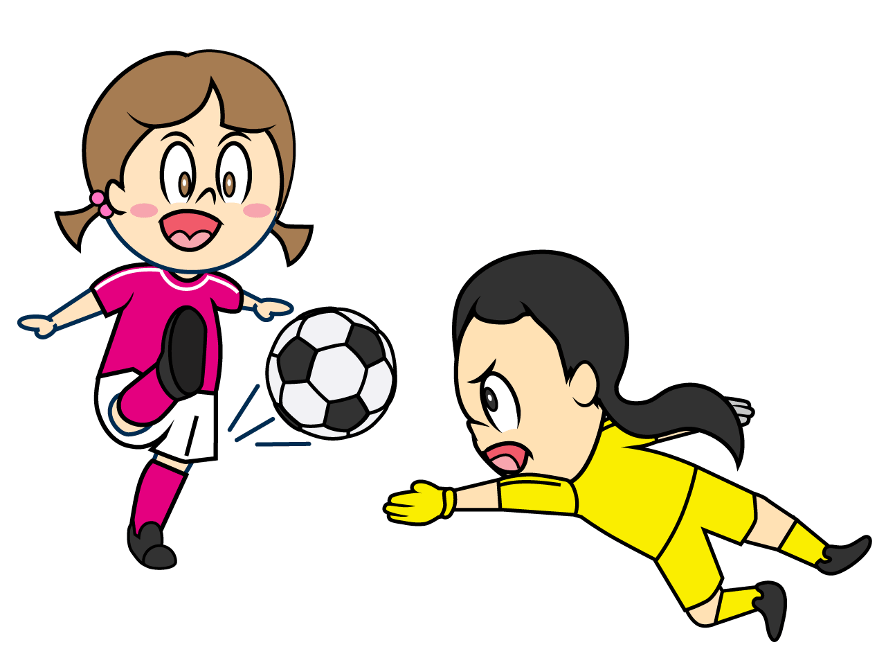 Female soccer player to shoot