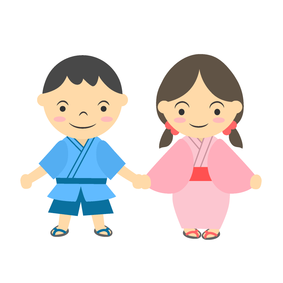 Summer festival little child