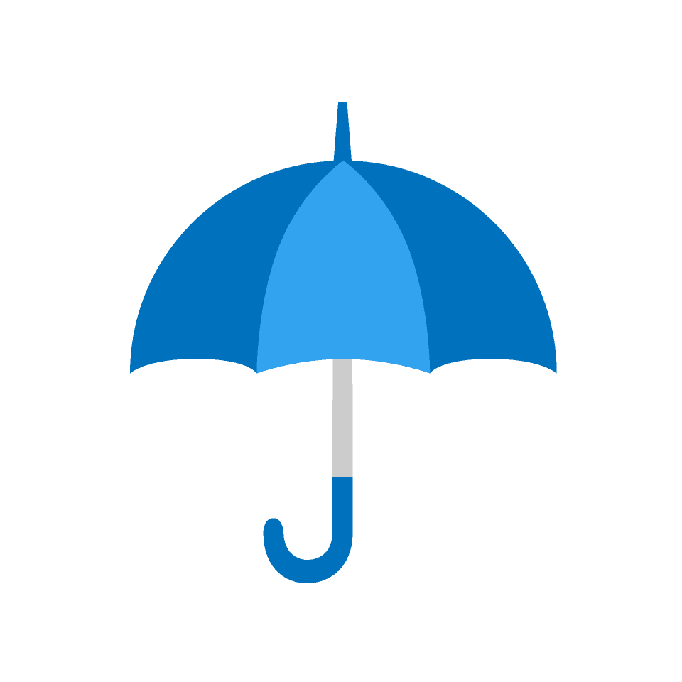 Cute blue umbrella