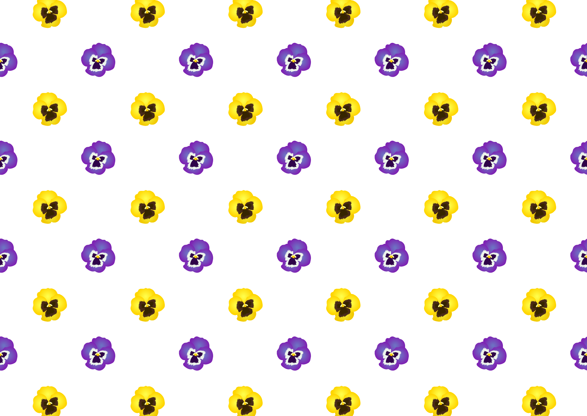 Pansy floral wallpaper