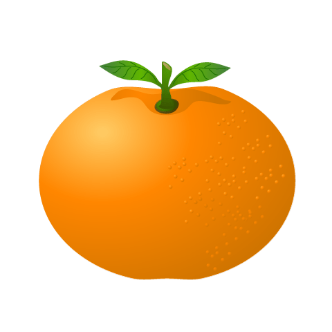 Mandarin orange with leaves