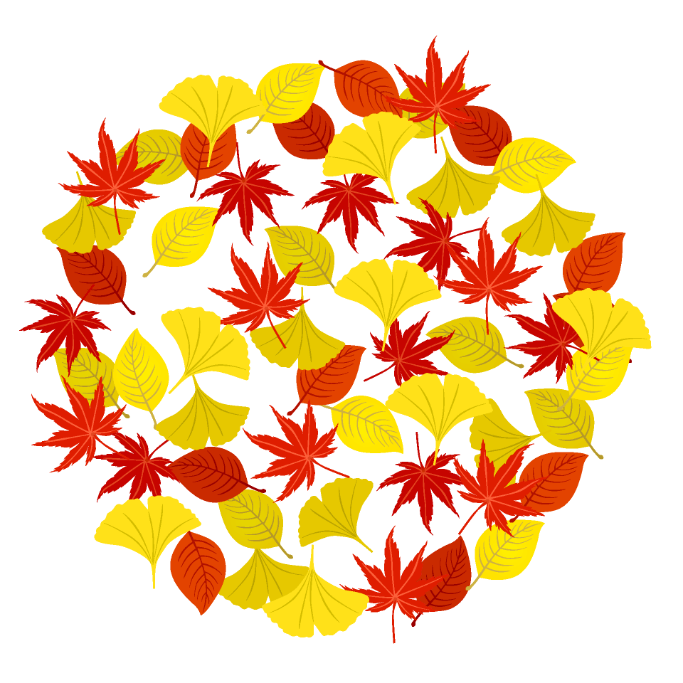 Autumn leaves circle