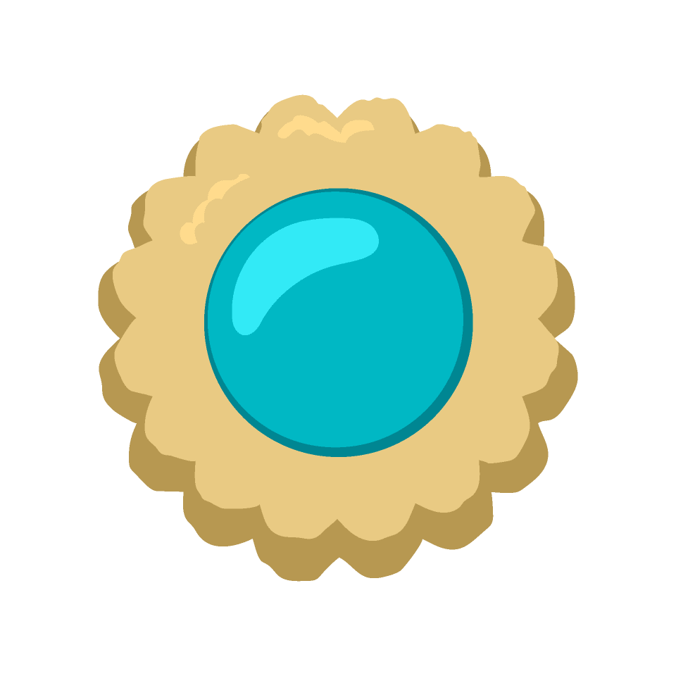 Blue flower-shaped cookie