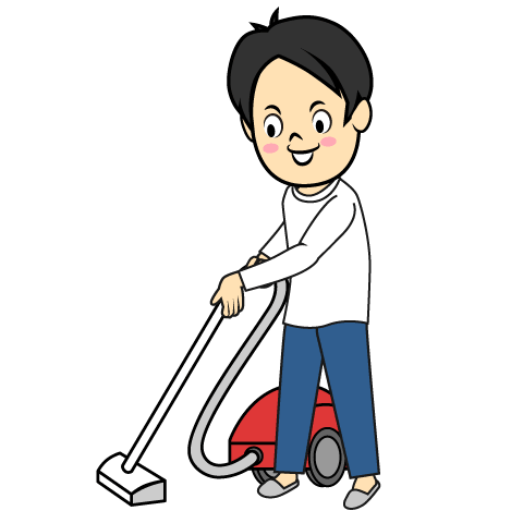 Husband helping cleaning