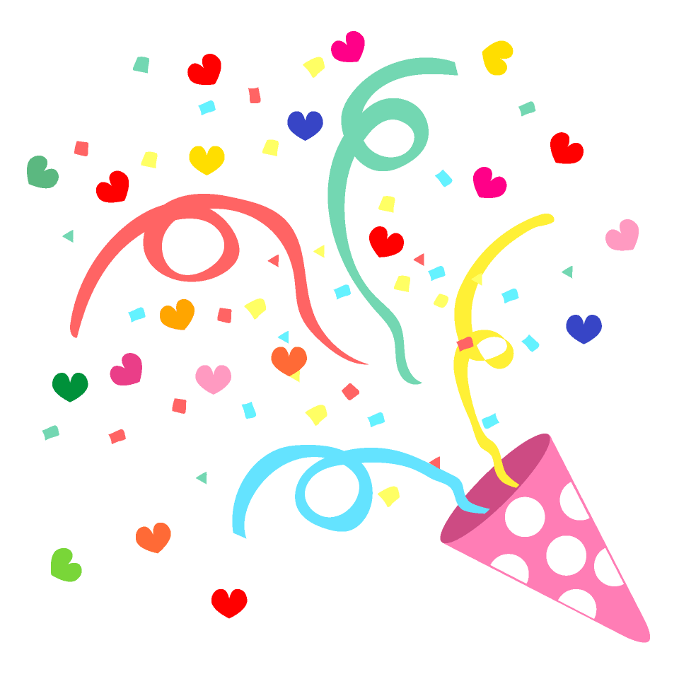 Colorful heart cracker