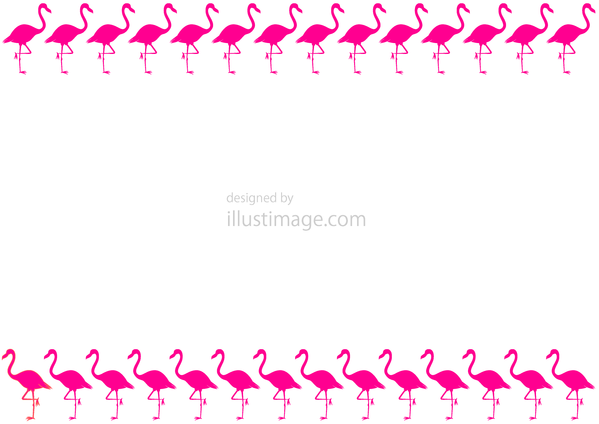 Pink flamingo frame