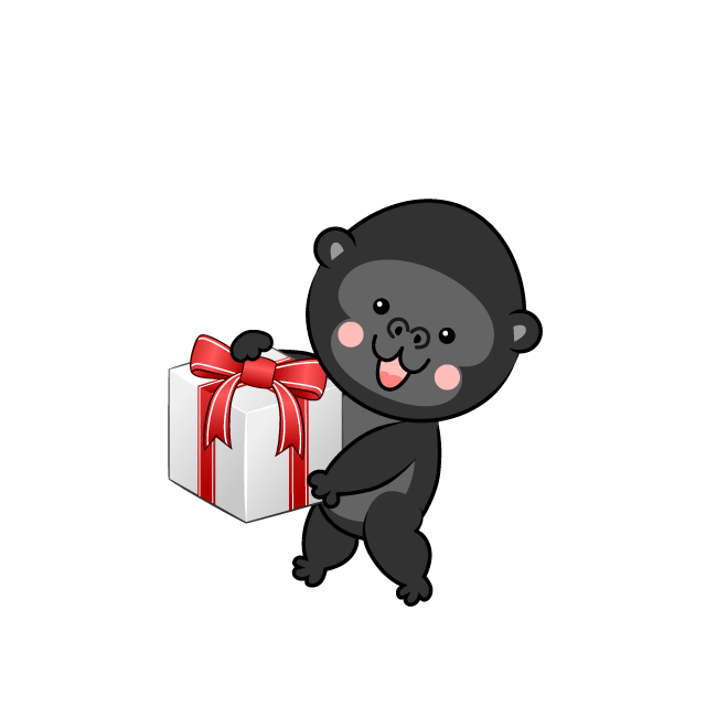 Cute gorilla to give as a gift