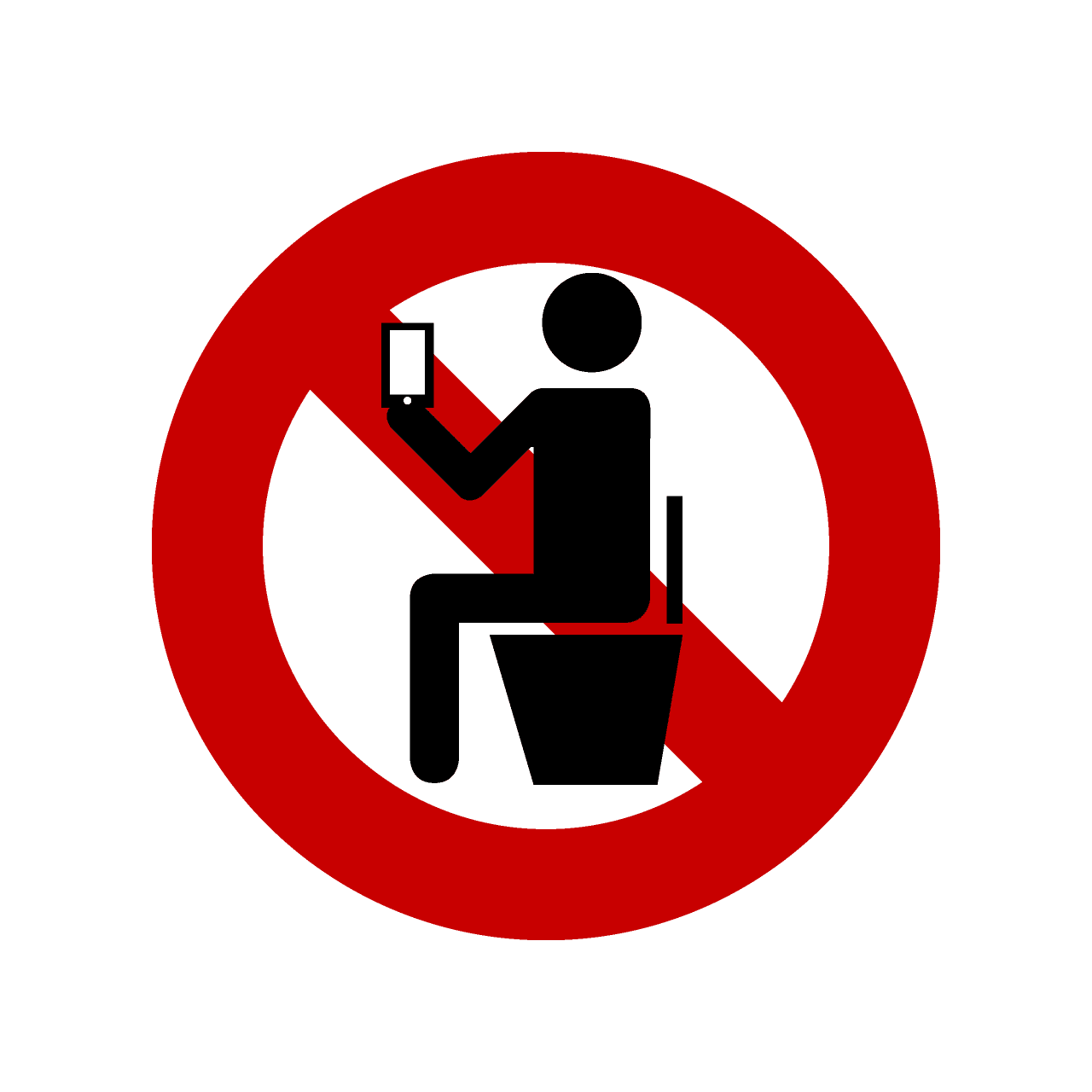 Toilet smartphone prohibited