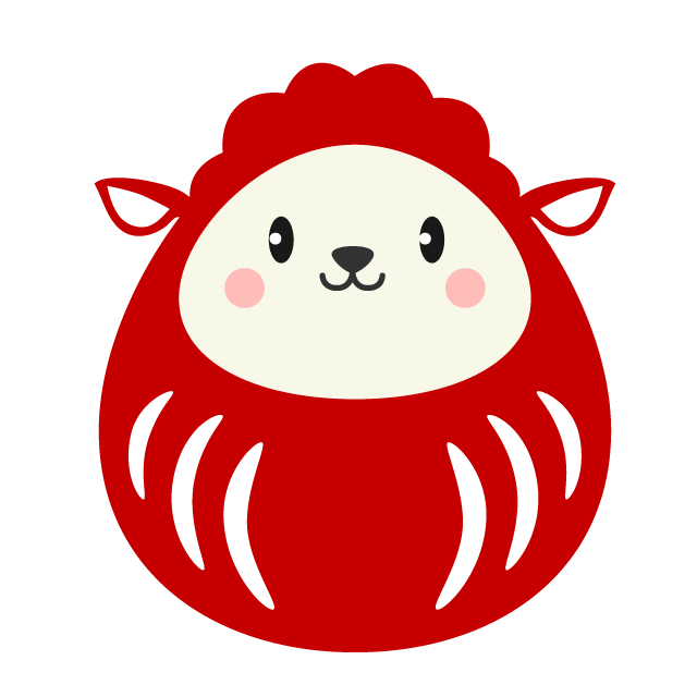 Cute sheep daruma