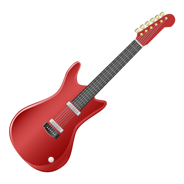 Red electric guitar