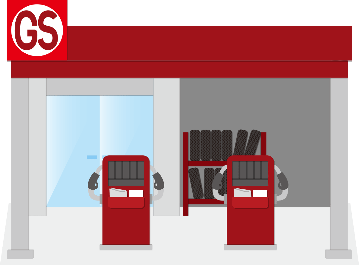 Gas station building