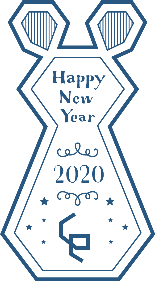 HAPPY NEW YEAR character in the mouse (mouse)-2020 child year