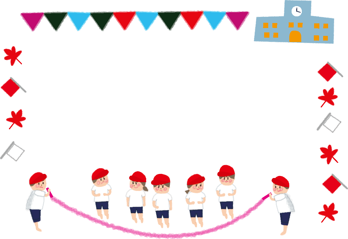 Athletic meet of jump rope (kindergarten-elementary school-junior high school) frame frame